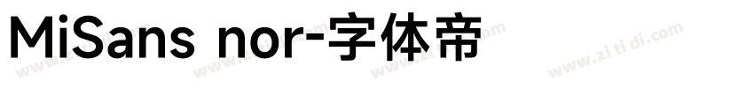 MiSans nor字体转换